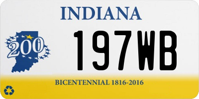 IN license plate 197WB