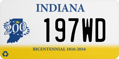 IN license plate 197WD