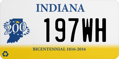 IN license plate 197WH