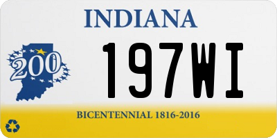 IN license plate 197WI