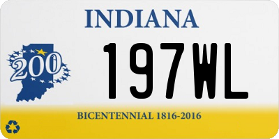 IN license plate 197WL