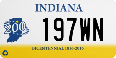 IN license plate 197WN