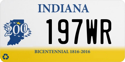 IN license plate 197WR