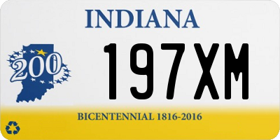 IN license plate 197XM