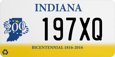 IN license plate 197XQ