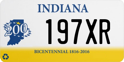 IN license plate 197XR