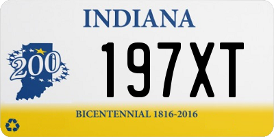 IN license plate 197XT