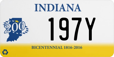 IN license plate 197Y