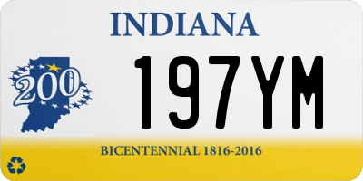 IN license plate 197YM