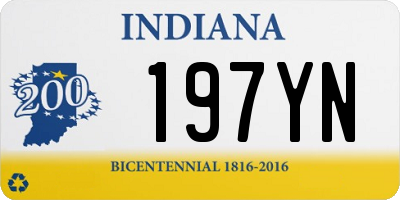 IN license plate 197YN