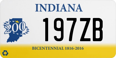IN license plate 197ZB