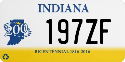 IN license plate 197ZF