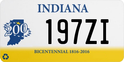 IN license plate 197ZI