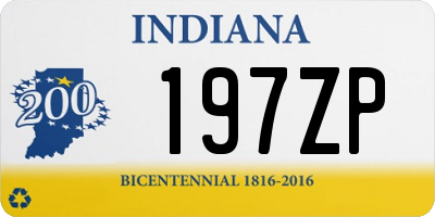 IN license plate 197ZP