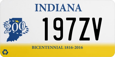 IN license plate 197ZV