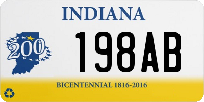 IN license plate 198AB