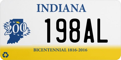 IN license plate 198AL