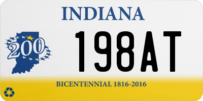 IN license plate 198AT