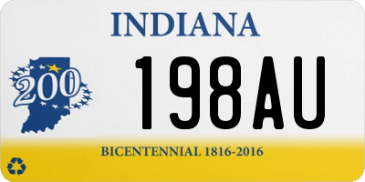 IN license plate 198AU