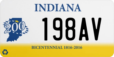 IN license plate 198AV