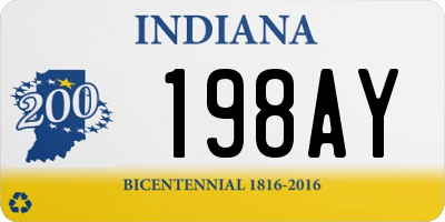 IN license plate 198AY