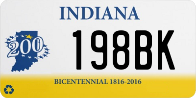 IN license plate 198BK