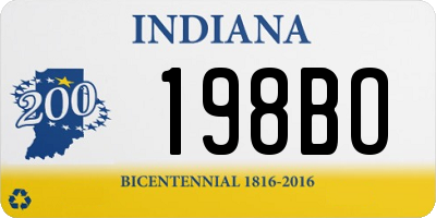 IN license plate 198BO