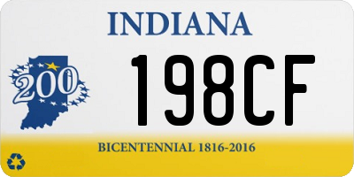 IN license plate 198CF