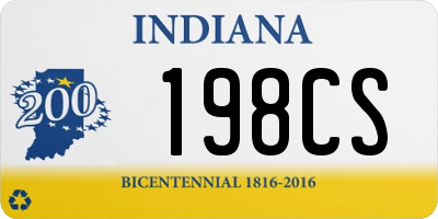 IN license plate 198CS