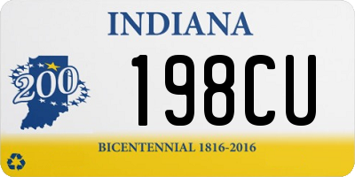 IN license plate 198CU