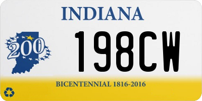 IN license plate 198CW