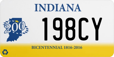 IN license plate 198CY