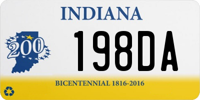 IN license plate 198DA