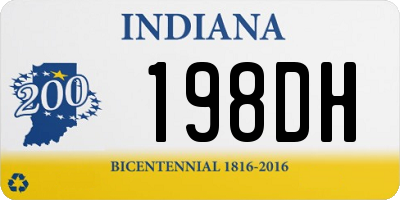 IN license plate 198DH