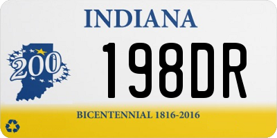 IN license plate 198DR