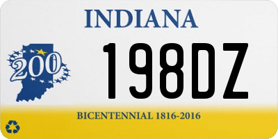 IN license plate 198DZ