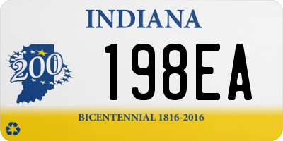 IN license plate 198EA