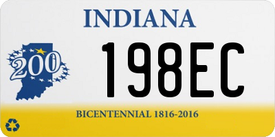 IN license plate 198EC