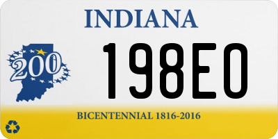 IN license plate 198EO