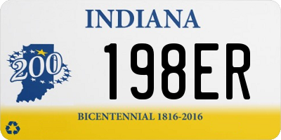 IN license plate 198ER