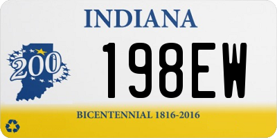 IN license plate 198EW