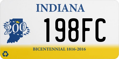 IN license plate 198FC