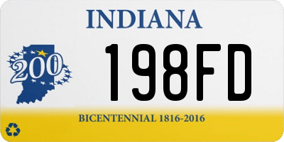 IN license plate 198FD