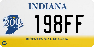 IN license plate 198FF