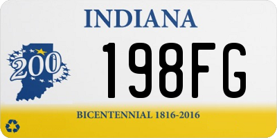 IN license plate 198FG