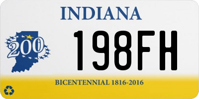 IN license plate 198FH