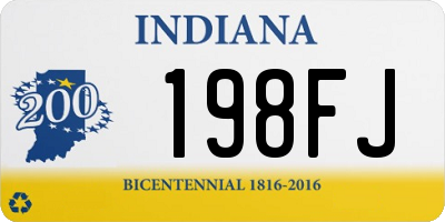 IN license plate 198FJ