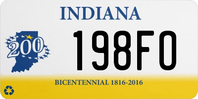 IN license plate 198FO