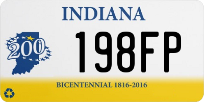 IN license plate 198FP
