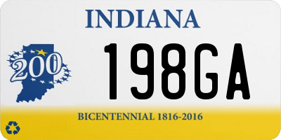 IN license plate 198GA